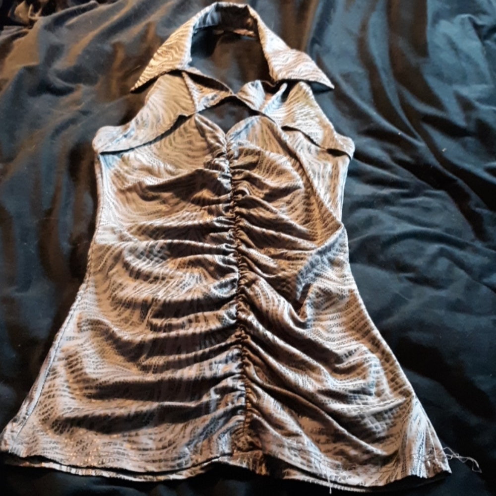 Misope puckered halter top.